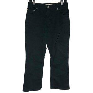 Levi's 550 jeans relaxed boot cut black cotton blend zipper pockets size 8s READ